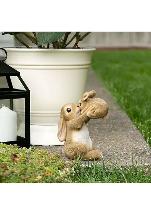 Summerfield Terrace Playful Mom & Baby Rabbit Figurine - Image 3