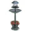 Summerfield Terrace Solar-Lighted Birdbath and Planter