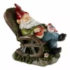 Summerfield Terrace Solar Red Bird Rocking Chair Gnome