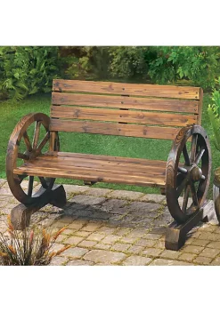 Summerfield Terrace Wagon Wheel Themed Garden Bench