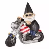 Summerfield Terrace Biker Gnome Solar Garden Statue