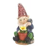 Summerfield Terrace Gardening Gnome with Flower Solar Garden Statue