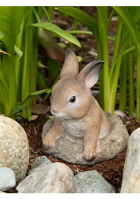Summerfield Terrace Stone-Look Bunny Garden Sculpture - Image 3