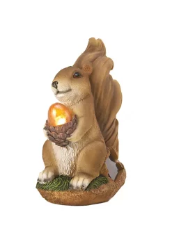 Summerfield Terrace Squirrel Solar Garden Statue
